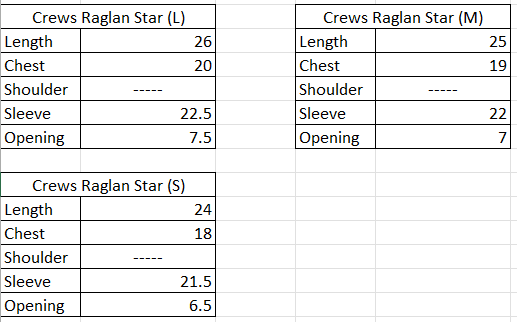 Baggy Raglan Crews Star Tee - 2000Crew