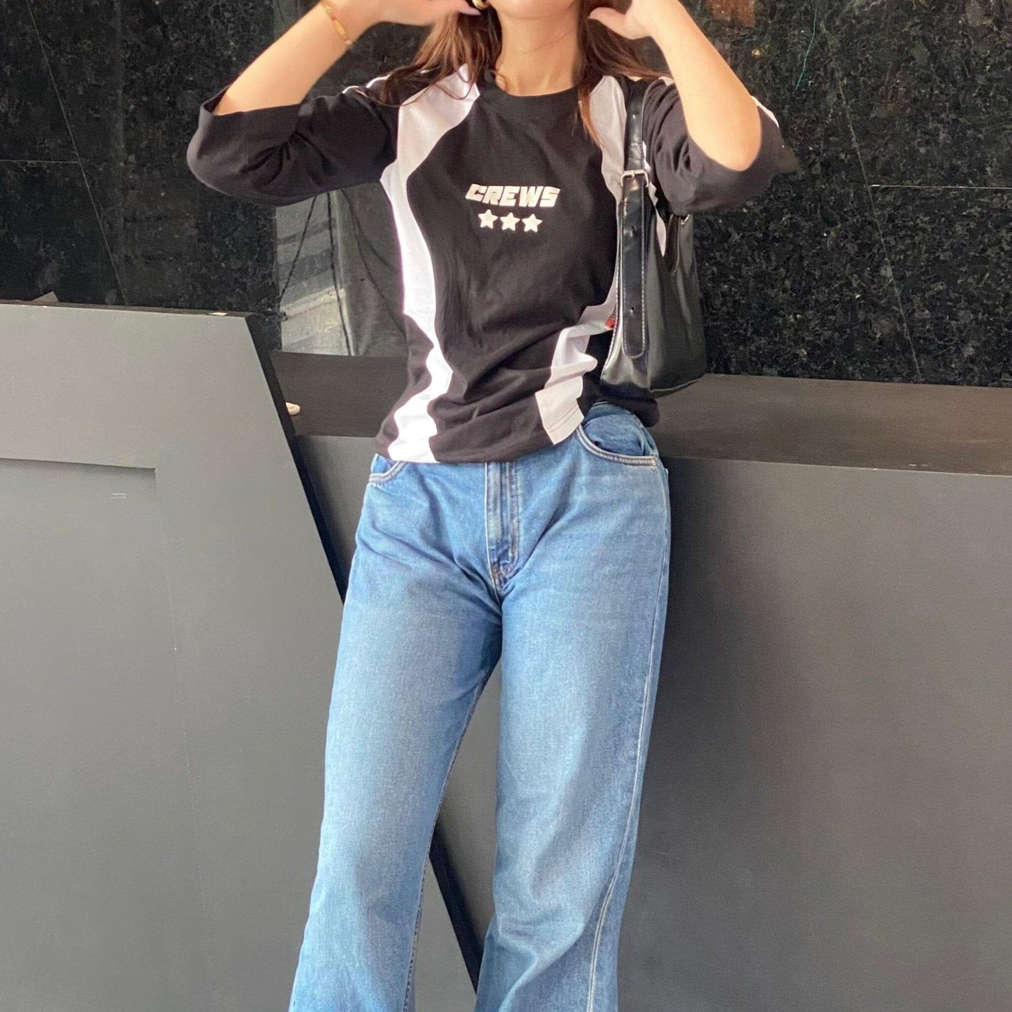 Baggy Raglan Crews Star Tee - 2000Crew