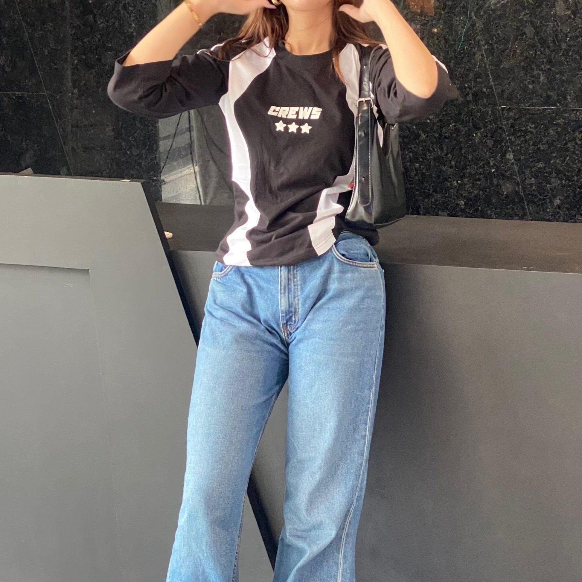 Baggy Raglan Crews Star Tee - 2000Crew