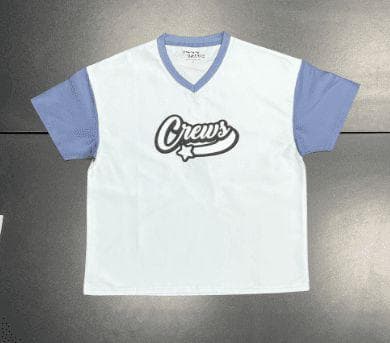 Crews Nylon Boxy Fit Tee Blue + Pink
