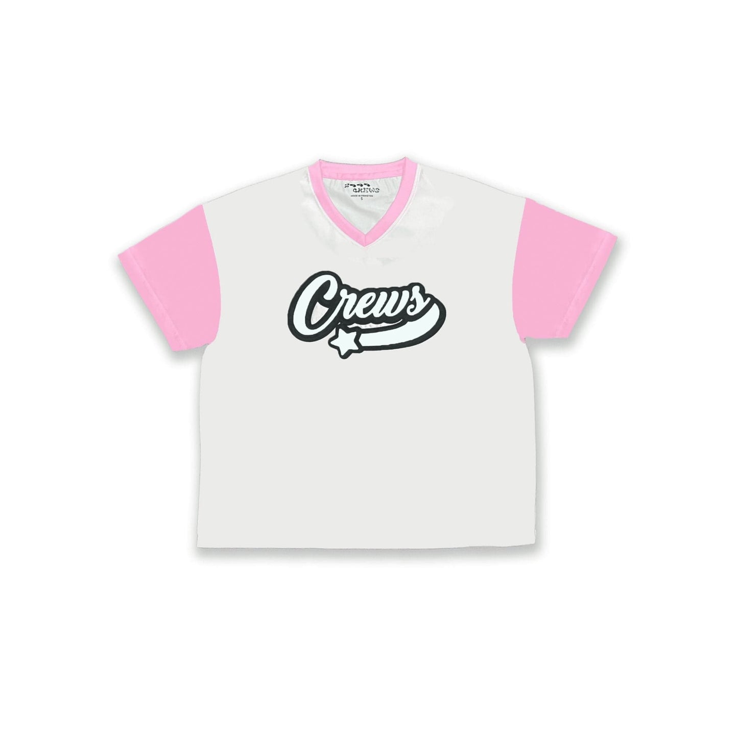 Crews Nylon Boxy Fit Tee Blue + Pink
