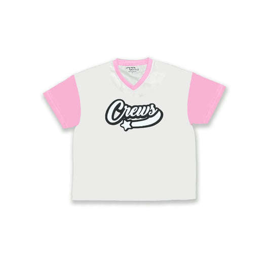 Crews Nylon Boxy Fit Tee Blue + Pink