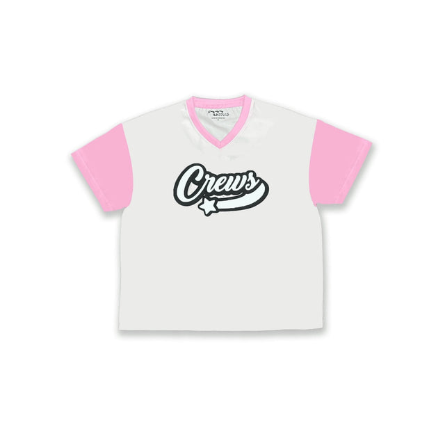 Crews Nylon Boxy Fit Tee Blue + Pink