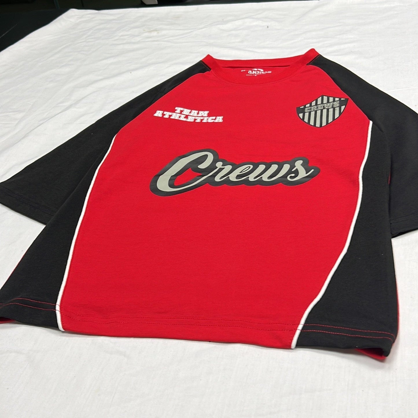 Crews Red Raglan Baggy Tee - 2000Crew