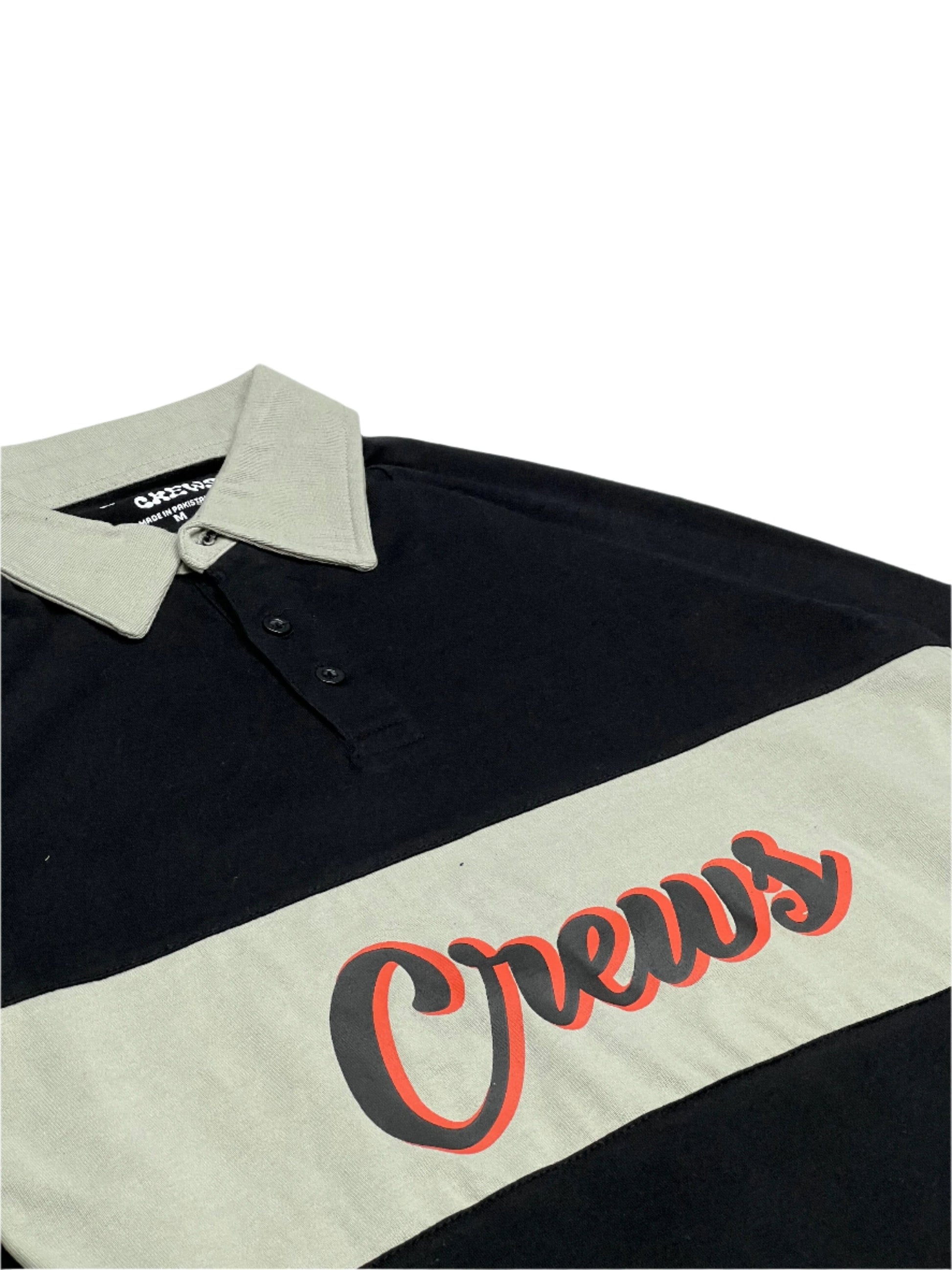 Oversized Crews Polo Mud and Black - 2000Crew