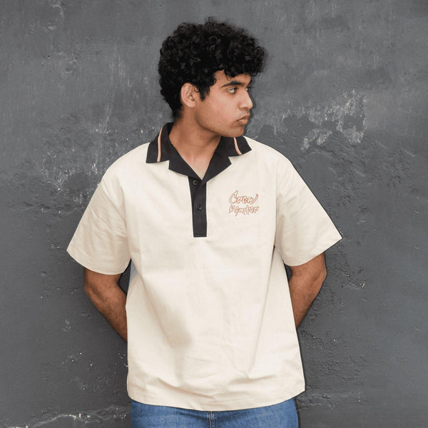 UNISEX CREW MEMBER button up BEIGE