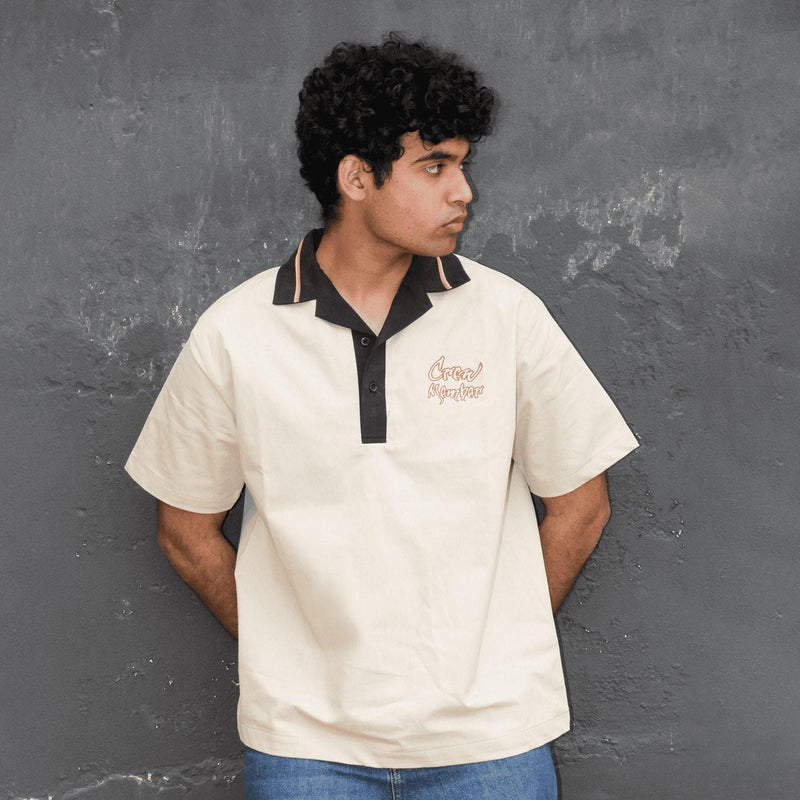 UNISEX CREW MEMBER button up BEIGE