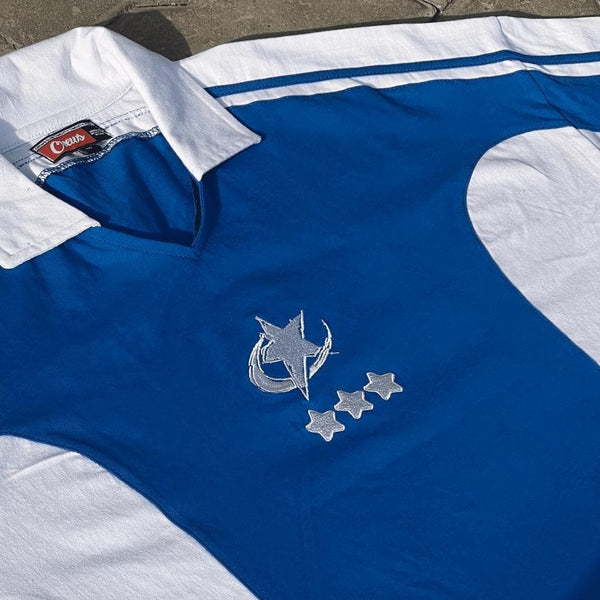 UNISEX CREWS RETRO BLUE FOOTBALL JERSEY