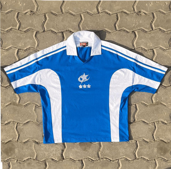 UNISEX CREWS RETRO BLUE FOOTBALL JERSEY