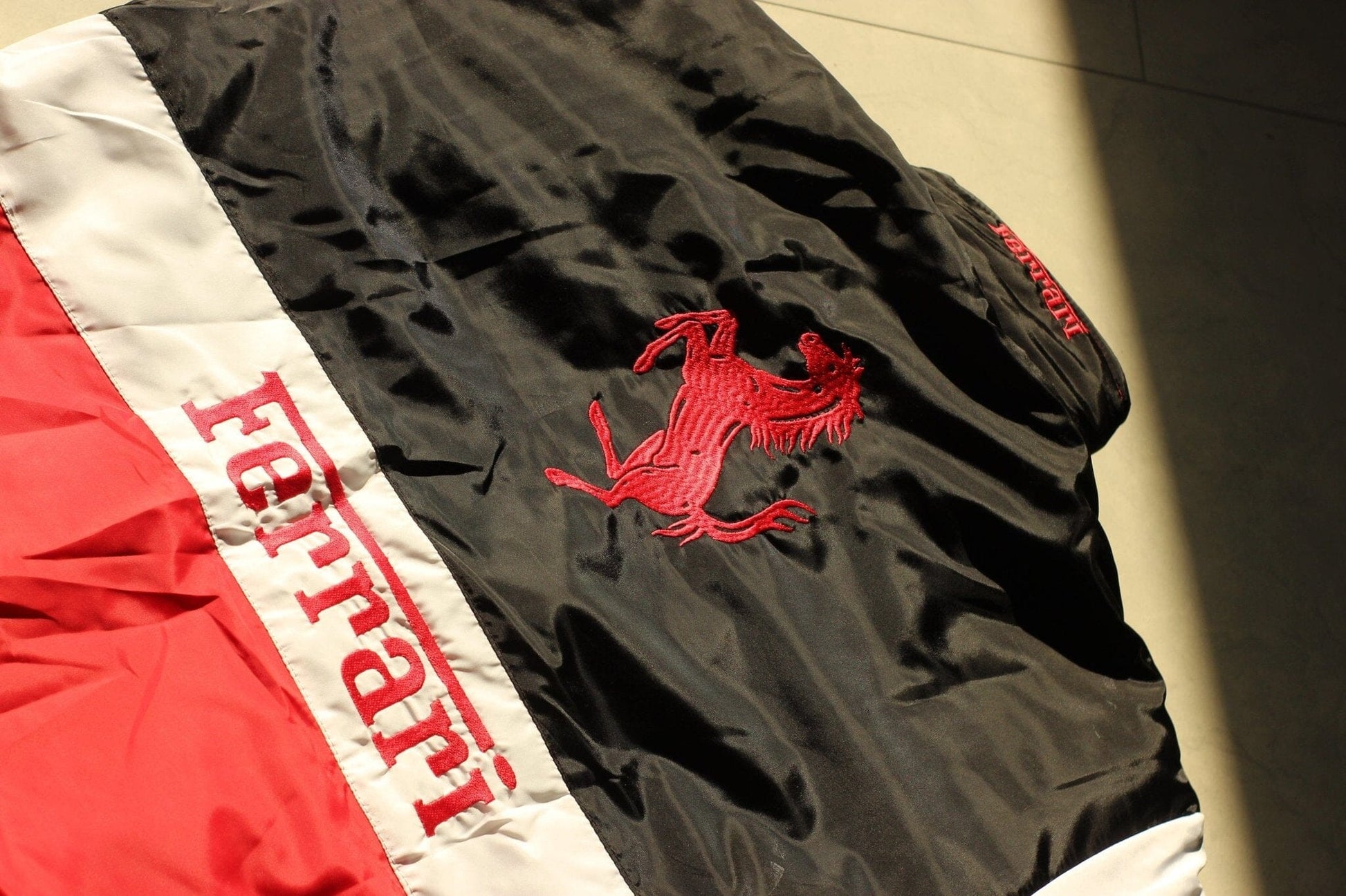 White Panel Ferrari Jacket - 2000Crew