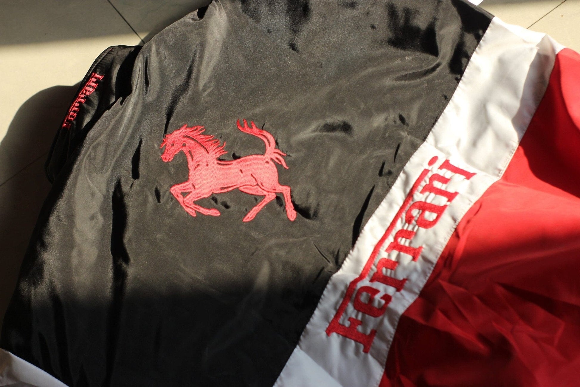 White Panel Ferrari Jacket - 2000Crew