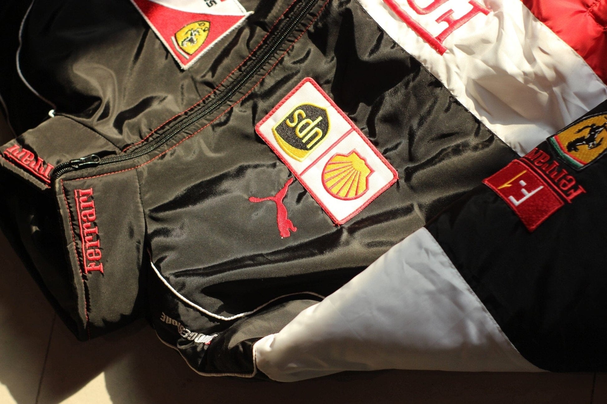 White Panel Ferrari Jacket - 2000Crew