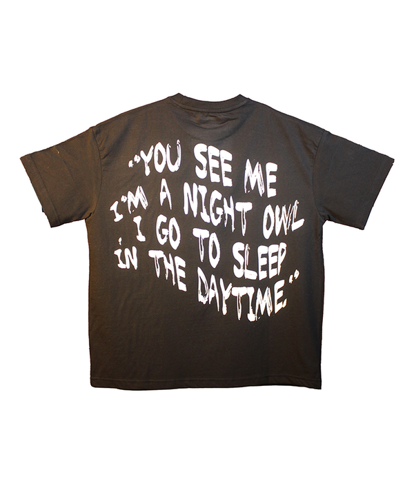 Rap Quote Inspired Tee, Blank front