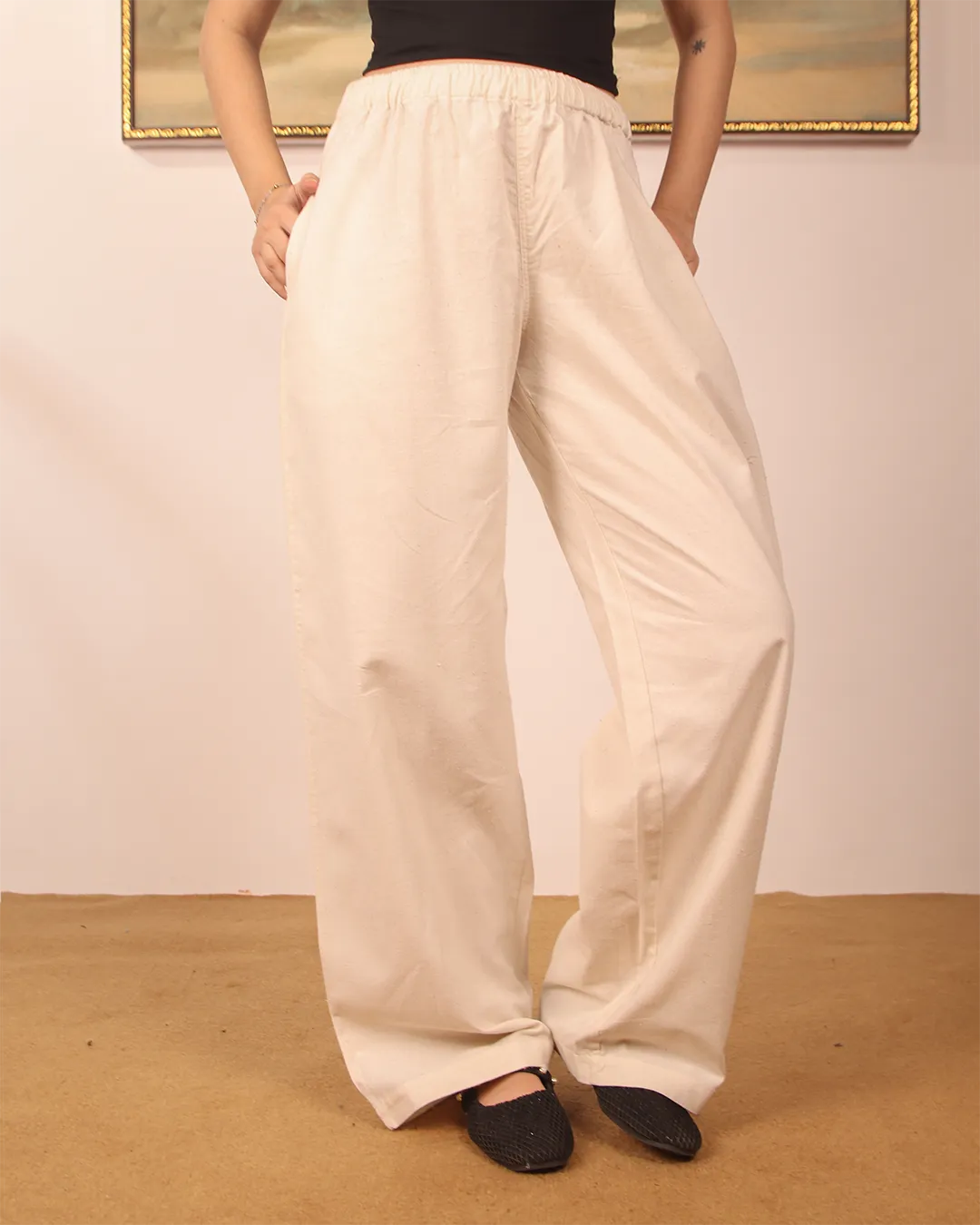Textured Linen Pants