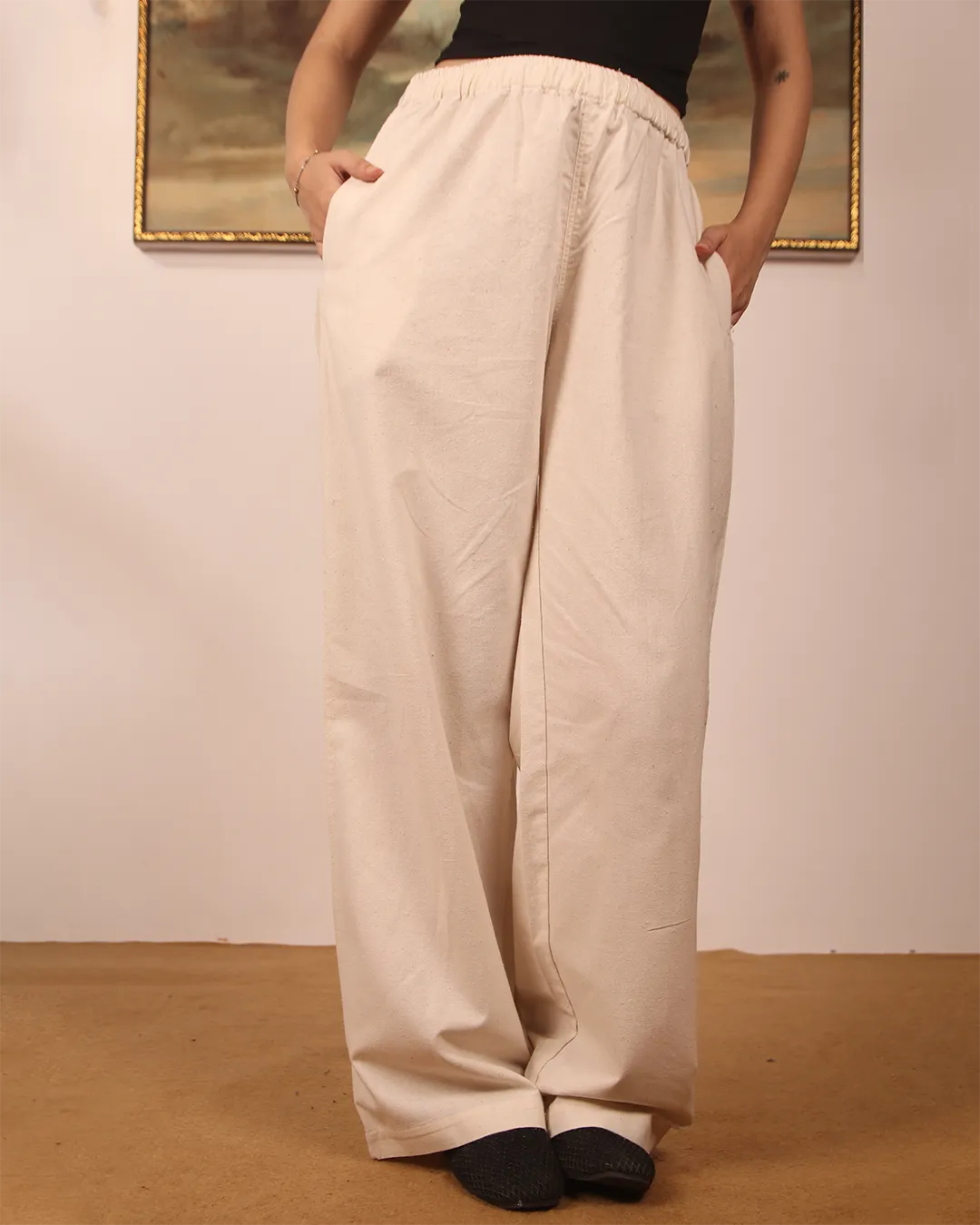 Textured Linen Pants