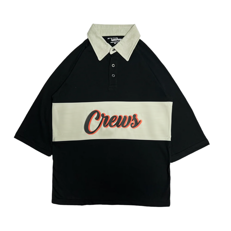 Oversized Crews Polo Mud and Black